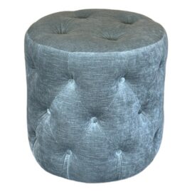 Opal Teal Tufted Ottoman