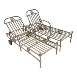 Terra Furniture Renaissance Outdoor Chaises, Pair. Original Price: $4,500