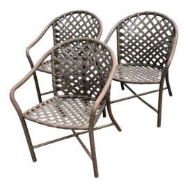 Brown Jordan Outdoor Armchairs, Set of Three