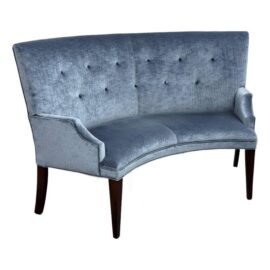Bespoke Curved Velvet Banquette