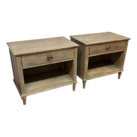 Restoration Hardware Maison Open Nightstands, Pair. Original Price: $2,500