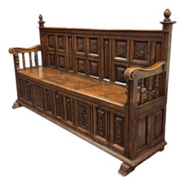 Gothic Revival Hall Bench/Settee