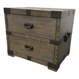 Restoration Hardware Heirloom Silver Chest Closed Nightstand. Estimate Price: $1,000