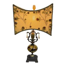Pazzazed Floral Embellished Table Lamp. Estimate Price: $1,700
