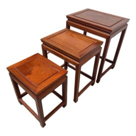 Rosewood Nesting Tables, Set of Three