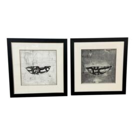 David Dauncey Ornament Series Reproduction Prints, Set of Two. Original Price: $600