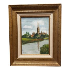 Magan Original Artwork of Salisbury Cathedral, Signed