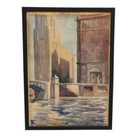 Franke Sunshine on the Bridge Original Watercolor