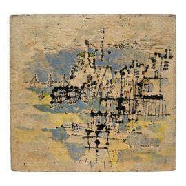 Viking Leon Abstract Art of San Francisco on Cork Board