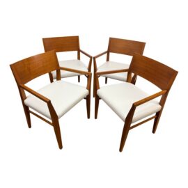 Mid Century Modern Dining Room Chairs, Set of Four