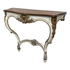Rococo Style Carved Wood Console Table
