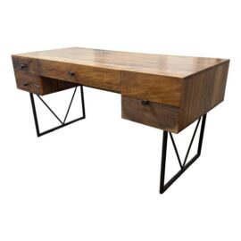 Crate & Barrel Atwood Rustic Industrial Desk. Original Price: $1,600