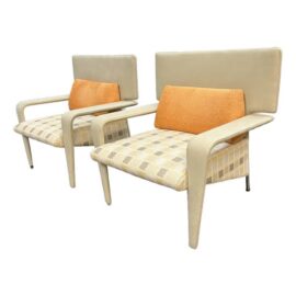 II Loft Italian Mind Lounge Armchairs, Pair. Original Price: $6,200
