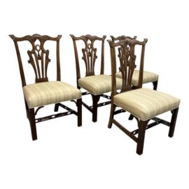 Burton Ching Chippendale Dining Chairs, Set of Four