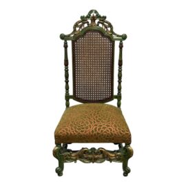 Victorian Wood Caned Side Chair