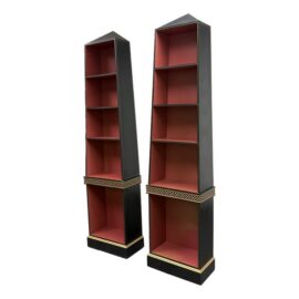 Chelsea House Pagoda Top Bookshelves, Pair. Original Price: $4,700