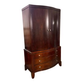Dark Espresso Wood Media Armoire Cabinet