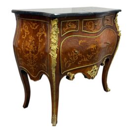Louis XV Style Bombe Marquetry Commode