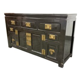 Tianjin Influenced Black Lacquer Sideboard. Estimate Price: $3,000