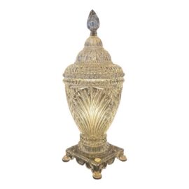 Polish Cut Glass Enclosed Table Lamp