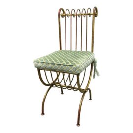 S. Salvadori Attributed Italian Gilt Metal Chair
