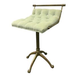 French Brass Swivel Stool