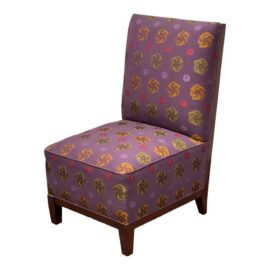 Edward Ferrell Slipper Chair With Rudolph Fabric, Model Ch613. Estimated Price: $2,700