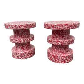 NEW Simon Legald for Normann Copenhagen Indoor/Outdoor Bit Stack Stools, Pair. Original Price: $670