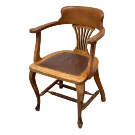 Captain’s Oak + Leather Armchair