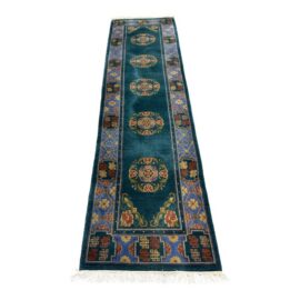 2ft 6in × 9ft 10 in Tibetan Teal Runner Rug