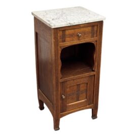 French Art Deco Oak Side Table, Antique