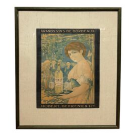 Early 20th Century Belle Epoque Advertising Artwork, Framed
