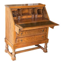 Jacobean Tiger Oak Wood Secretary