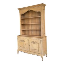French Provincial Light Oak Wood Kitchen Cabinet