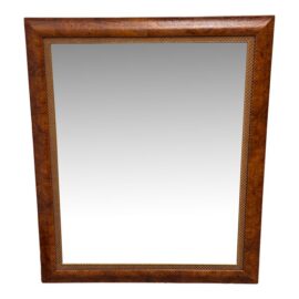 Bespoke Burl Walnut Wall Mirror