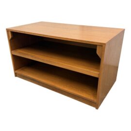 Bespoke Mid-Century Modern Style Rolling Bookshelf