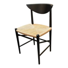 Hvidt & Mølgaard for &Tradition Drawn Side Chair, Black Oak Wood. Original Price: $1,300