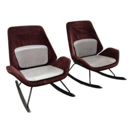 Scott Wilson for HBF Fulton Rocker Armchairs, Pair. Original Price: $9,600