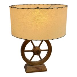 Rustic Wagon-Wheel Table Lamp