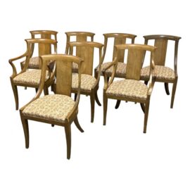 Baker Furniture Palladian Dining Chairs, Set of Eight. Estimate Price: $4,600