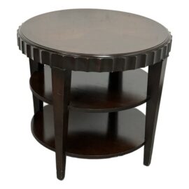 Scallop Edge Tiered Side Table