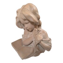 Pablo Verde Girl Reading a Book Sculpture, Circa 1985