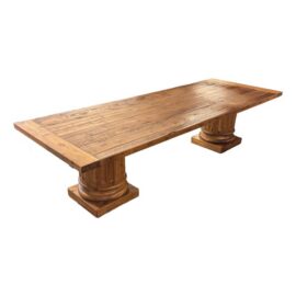 Restoration Hardware Double Pedestal Extension Table. Estimate Price: $6,000