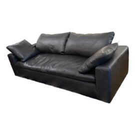 Restoration Hardware the Cloud Sofa, Ebony Cavalo Leather. Original Price: $15,865