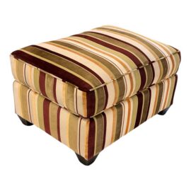 Donghia Striped Velvet Ottoman
