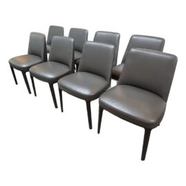 Poliform Sophie Side Dining Chairs, Set of Eight. Original Price: $16,000