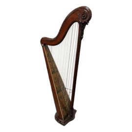 18th Century French Harp With Hand Painted Chinoiserie Motifs