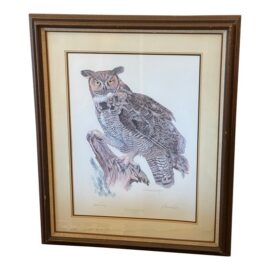 E. Darrell Smith Great Horned Owl Artist Proof, Signed