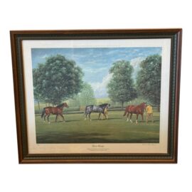 Richard Stone Reeves Three Kings: Nijinsky Ii, Spectacular Bid & Secretariat Lithograph, Framed