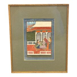Mughal Emperor With Woman in Palace, Framed